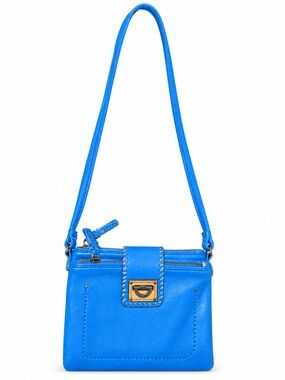 The Sak Blue Leather Crossbody Bag - Unbranded